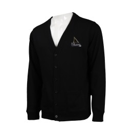 CAR033 Making Black Cardigan Sweater  Embroidered Logo Knit Jacket  Cold Jacket Manufacturer CAR033 Making Black Cardigan Sweater  Embroidered Logo Knit Jacket  Cold Jacket Manufacturer